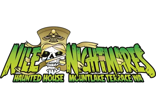 The logo represents Nile Nightmares, a haunted house.