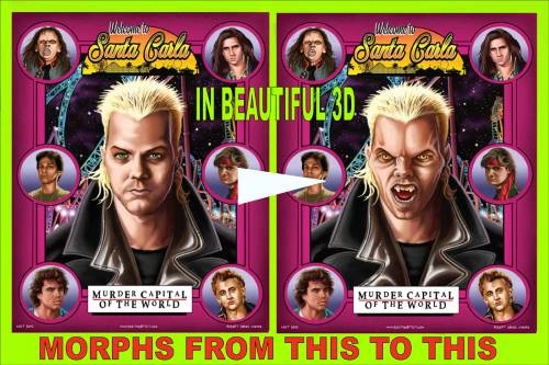 Poster by Bob The Artist shows a vampire morphing to fangs, with ‘Murder Capital of the World’ boldly displayed.
