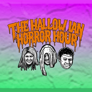 The Hallow Ian Horror Hour" from House Media features three stylized faces on a striking purple and green gradient background.