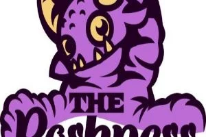 The rossmass logo with a purple monster on it.