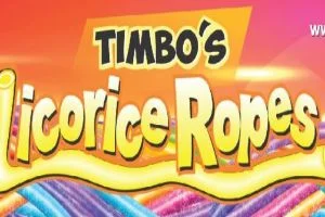 Timbo's licorice ropes logo.