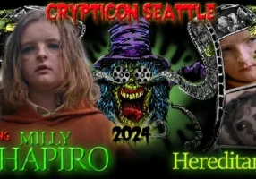 The poster invites guests through features bearing the names cryptigate and Molly Shapiro.
