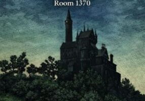 Illustration of a child reading on grass with a dark castle in the background, text about Grimstone Castle event.