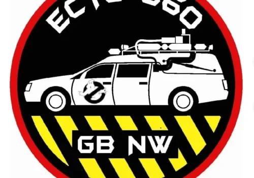 A logo featuring a white car, ECTO 360 Foundation text, and yellow-black stripes on a red-bordered circle.