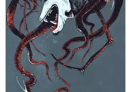A poster for the thing with an image of a creature with tentacles.