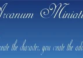 Arcanum miniatures create the character you create the ad.