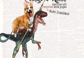 The cover of a book with a dog riding a dinosaur.