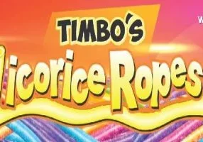 Timbo's licorice ropes logo.
